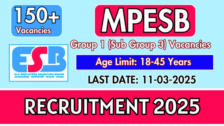 MPESB Group 1 Recruitment
