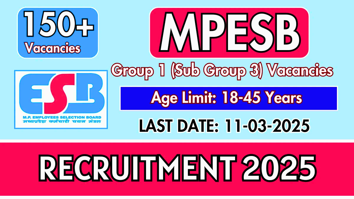 MPESB Group 1 Recruitment